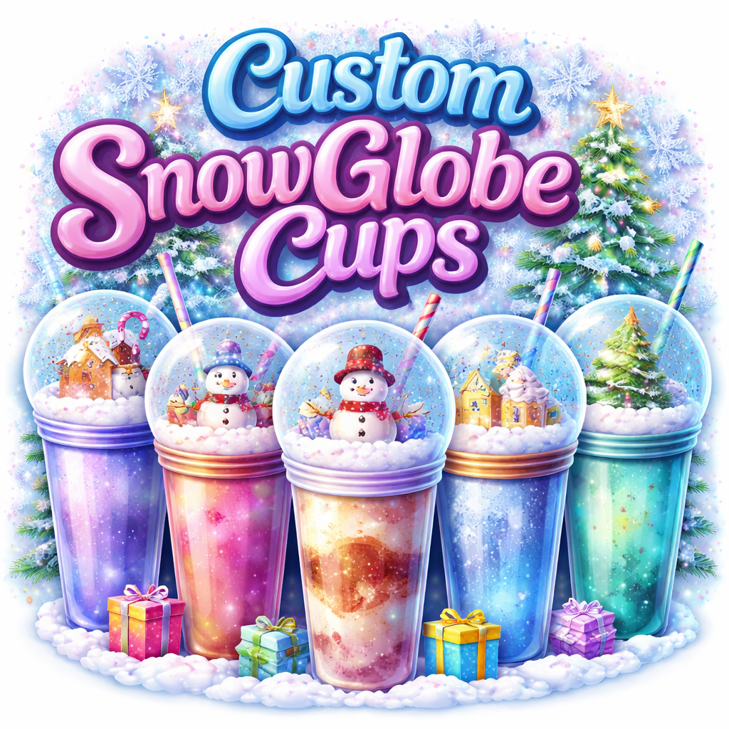 Custom snowglobe cups 16oz