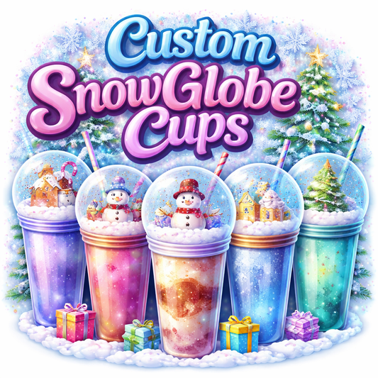 Custom snowglobe cups 16oz